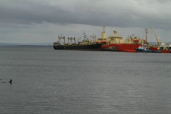 Punta Arenas Chile Ocean Cargo Ship — Stock Photo, Image