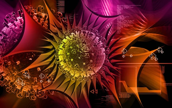 Digital Illustration Aviärt Virus Färg Bakgrund — Stockfoto