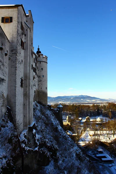 Pevnost Hohensalzburg Salcburk Rakousko — Stock fotografie