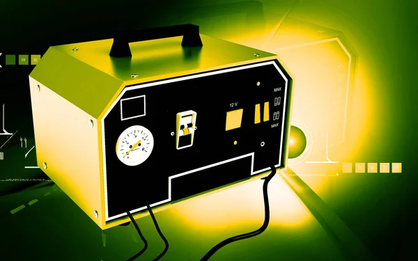 Digital Illustration Battery Charger Colour Background — Stockfoto
