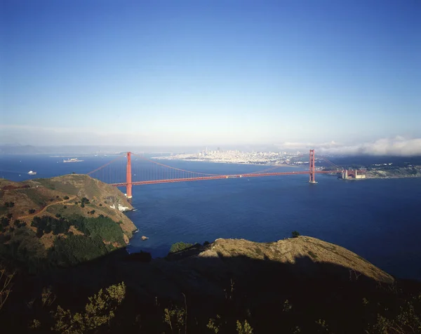 San Francisco Com Golden Gate Bridge — Fotografia de Stock