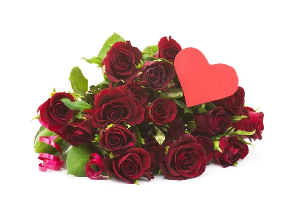 Rosas Rojas Corazón —  Fotos de Stock