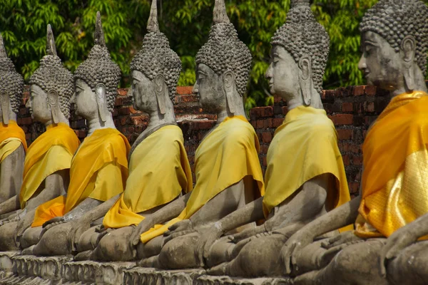 Buddhas Wat Yai Chai Mongkol — Stock fotografie