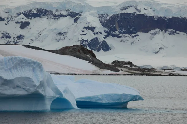 Lagon Glaciaire Iceberg Gelé Blanc Changement Climatique — Photo