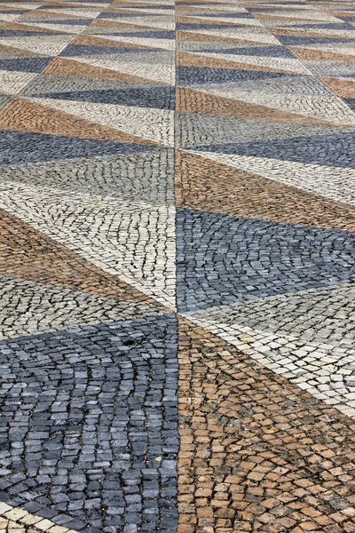 Kopfsteinpflaster Auf Der Straße Bodenbelag — Stockfoto