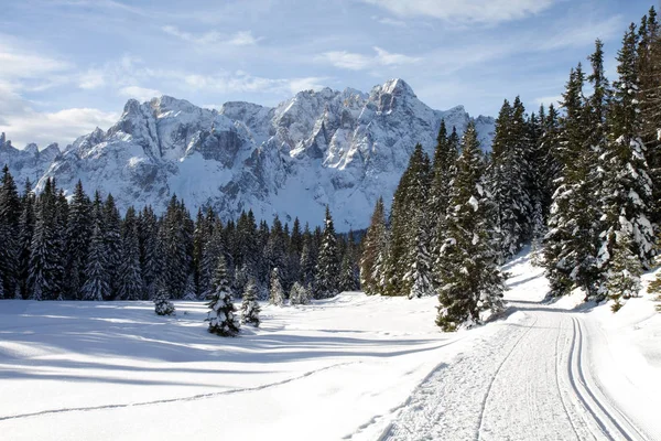 Зимний Пейзаж Красивые Горы — стоковое фото