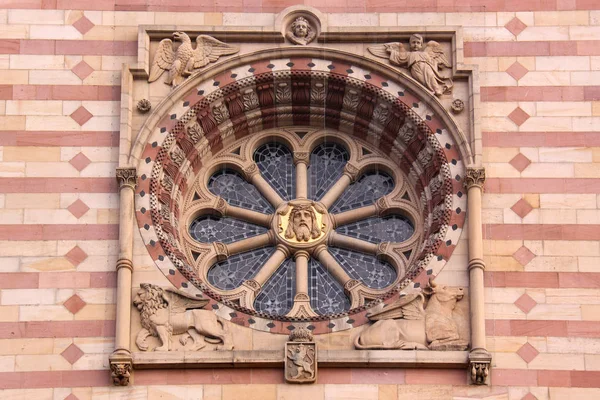 Ventana Rosa Catedral Imperial Speyer — Foto de Stock