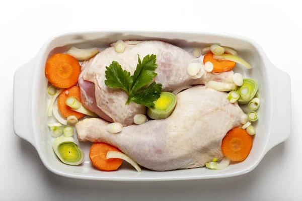 Coq Vin White Casserole — Stock Photo, Image