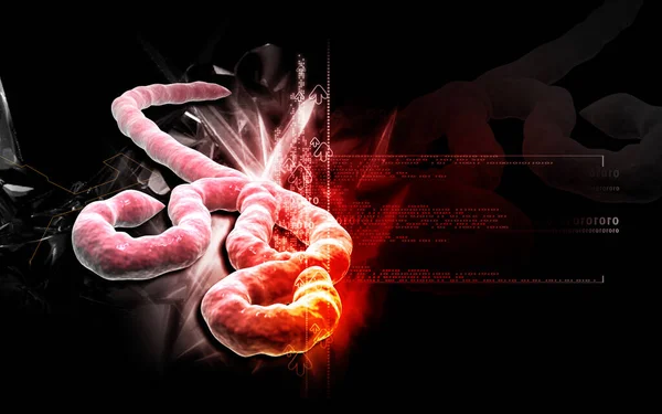 Digital Illustration Ebola Virus Colour Background — ストック写真