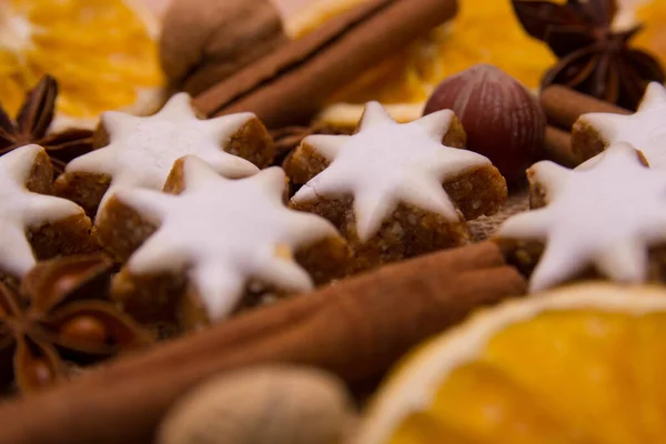 Stelle Cannella Biscotti Alimentari — Foto Stock