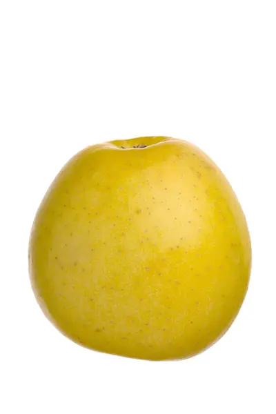 Närbild Äpple Frukt Sort Golden Delicius Isolerad Vit Bakgrund — Stockfoto