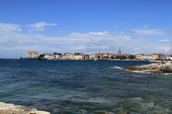 Hamn Och Gamla Stan Porec — Stockfoto