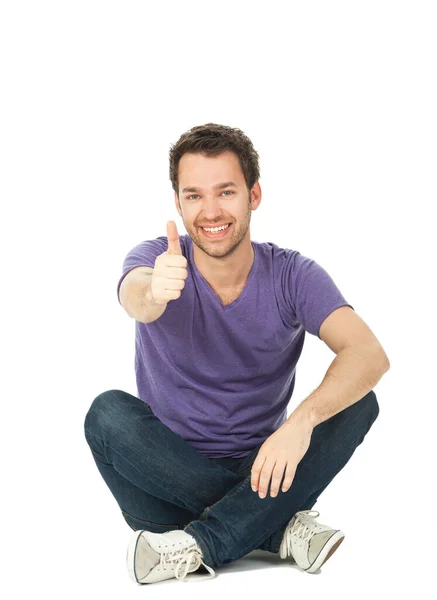 European Young Man Sitting — Stock Photo, Image