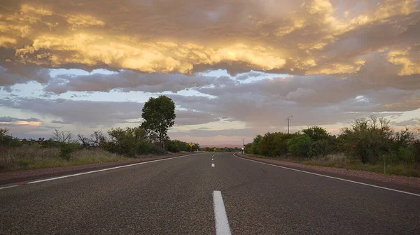 Viaje Por Carretera Través Salida Australiana — Foto de Stock