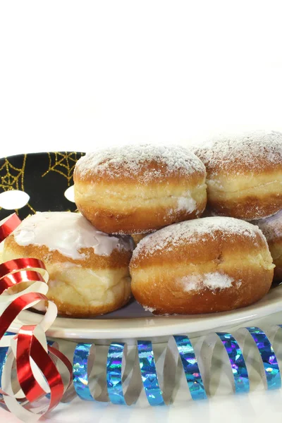 Plate Donuts Carnival Decoration — Stock Photo, Image