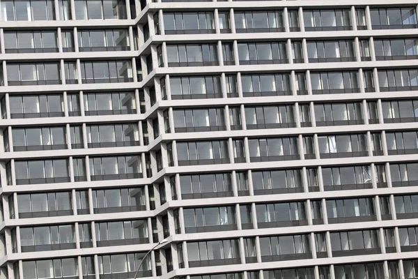 Malerische Städtische Ansicht Moderner Wolkenkratzer Fassade — Stockfoto