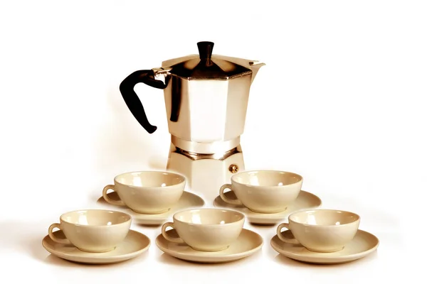 Csésze Tea Csésze Fehér Háttér — Stock Fotó