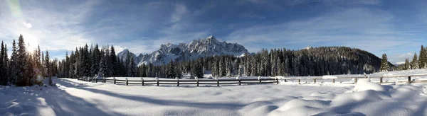 Vue Pittoresque Sur Paysage Hivernal Enneigé — Photo