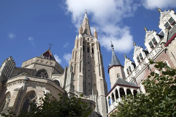 Iglesia Nuestra Señora Onze Lieve Vrouwekerk Brujas Belgium —  Fotos de Stock