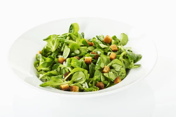 Salada Milho Folhas Verdes Comida — Fotografia de Stock