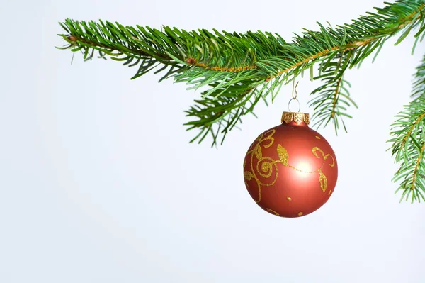 Festlig Jul Julgran Semester Dekorationer — Stockfoto