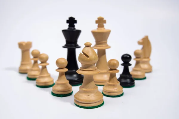 Satranç Figürleri Turnuva Oyunu Masa Sporu — Stok fotoğraf