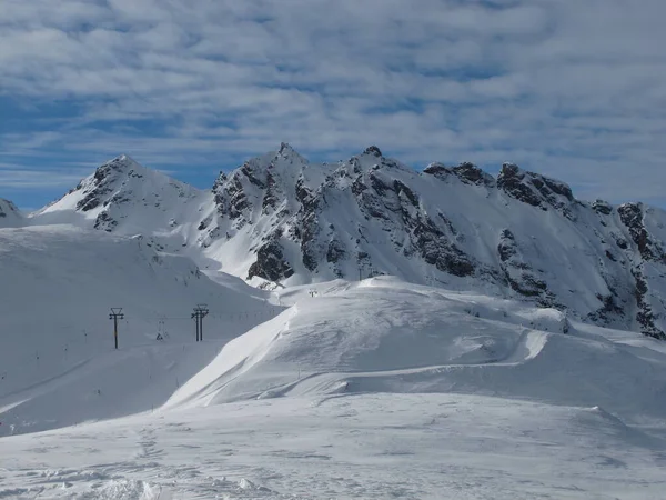 Ski Lift Στην Περιοχή Pizol — Φωτογραφία Αρχείου