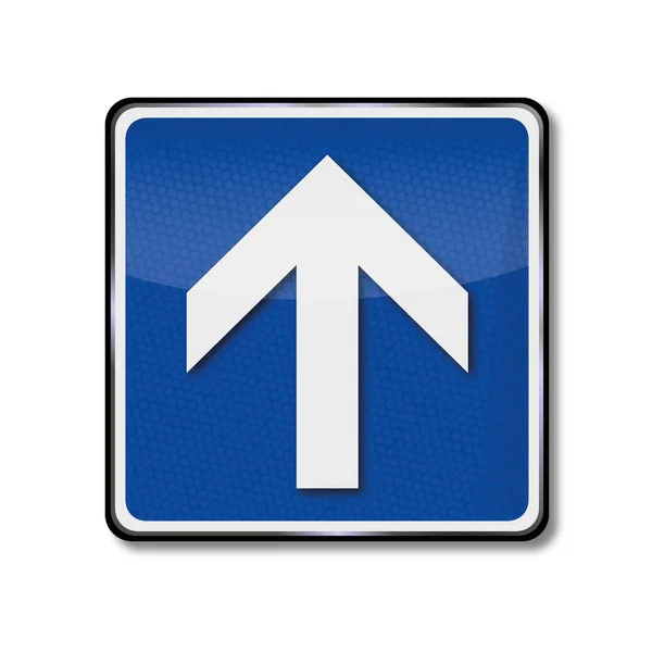 Traffic Sign Arrow Straight Out — Stock Photo, Image