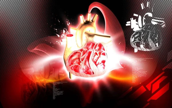 Digitální Ilustrace Srdce Barevném Pozadí — Stock fotografie