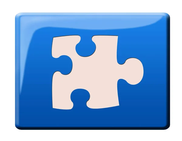 Ikona Przycisku Puzzle Ilustracja — Zdjęcie stockowe
