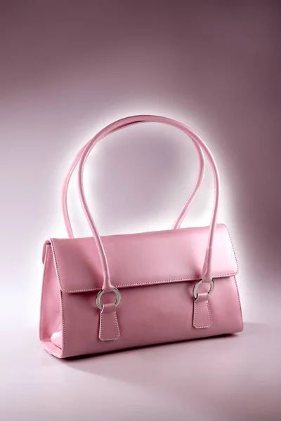 Pink Handbag Black Background — Stock Photo, Image