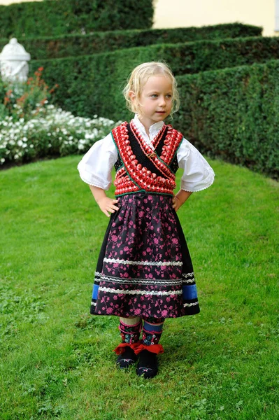 Fille Costume Traditionnel Hesse Allemagne — Photo