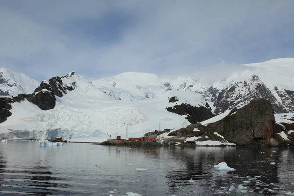 Lagon Glaciaire Iceberg Gelé Blanc Changement Climatique — Photo