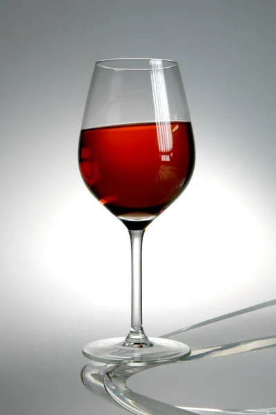 Glass Red Wine White Background — Stock Photo, Image