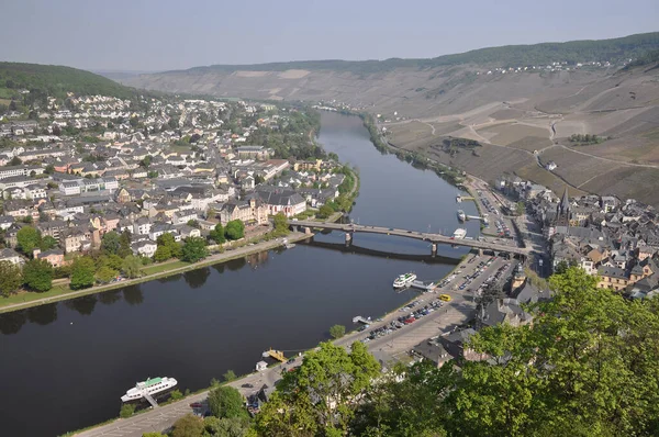 Mosela Río Que Fluye Través Francia Luxemburgo Alemania —  Fotos de Stock