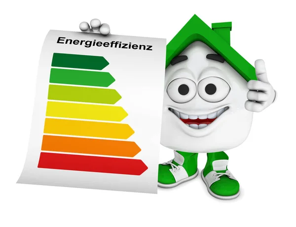 Klein Huis Groen Energie Efficiëntie Concept — Stockfoto