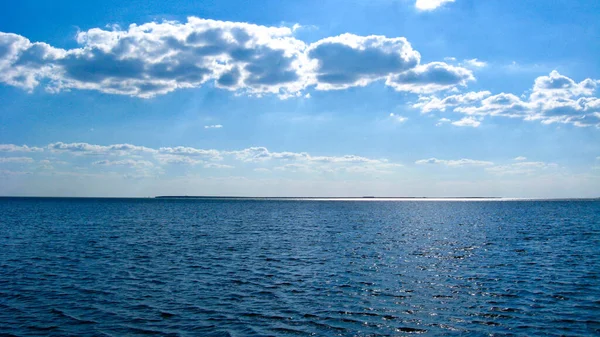 Bellissimo Paesaggio Marino Nuvole Sopra Mare — Foto Stock