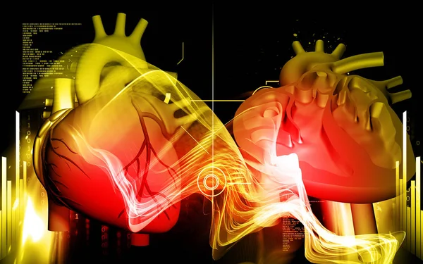 Digital Illustration Heart Colour Background — 스톡 사진