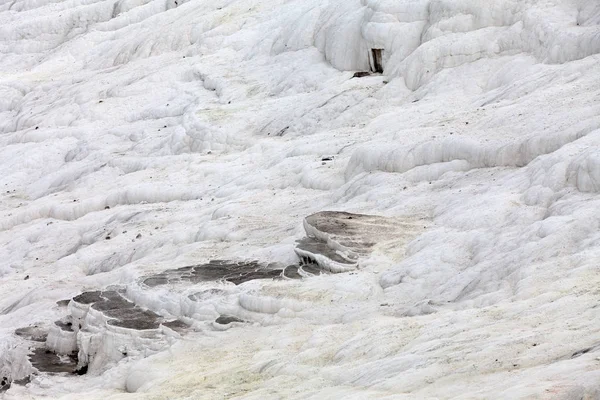 Travertijn Zwembaden Terrassen Pamukkale Turkey — Stockfoto