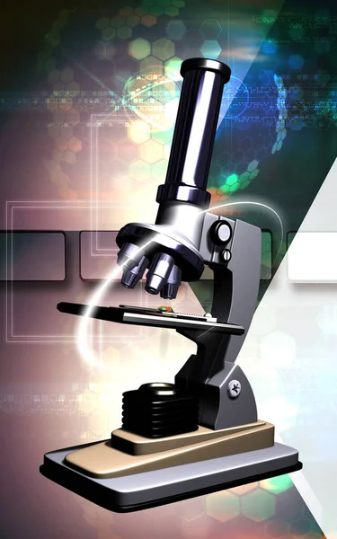 Digital Illustration Microscope Colour Background — ストック写真