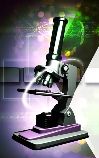 Digital Illustration Microscope Colour Background — ストック写真