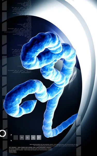 Ebola Vírus Digitális Illusztrációja Színes Háttérrel — Stock Fotó