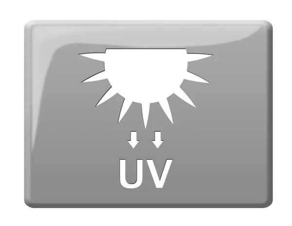 Botón Radiación Ultravioleta Ilustración Gráfica — Foto de Stock