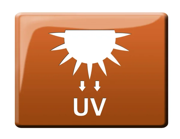 Botón Radiación Ultravioleta Ilustración Gráfica —  Fotos de Stock