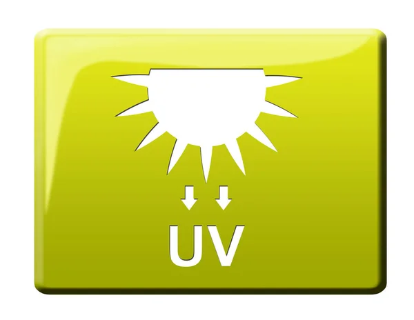 Botón Radiación Ultravioleta Ilustración Gráfica — Foto de Stock