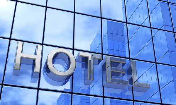 Blue Facade Hotel — Stock Photo, Image