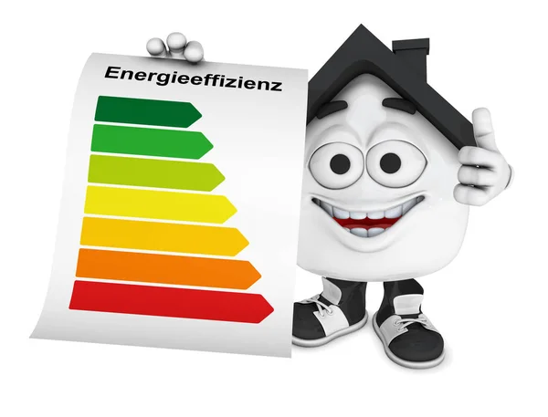 Litet Hus Svart Energieffektivitetskoncept — Stockfoto