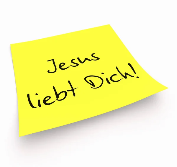 Stickies Jesus Liebt Dich — Stockfoto