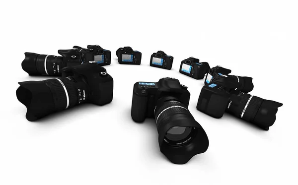 Dslr Concept Digitale Slr Camera Cirkels — Stockfoto