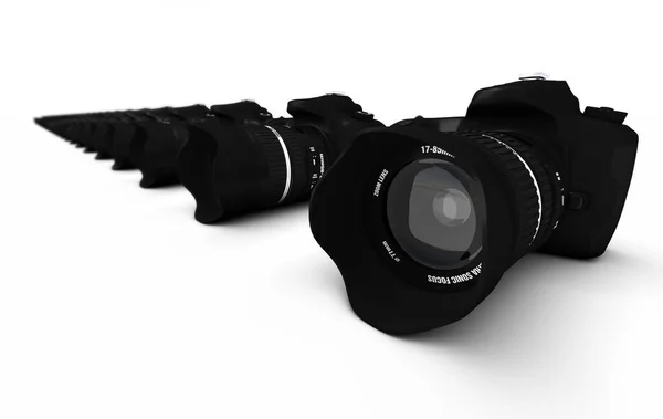 Dslr Concept Digitale Reflexcamera Rij — Stockfoto